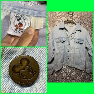 Disney Light Blue Jean Jacket with Mickey Mouse Details P2P 24”